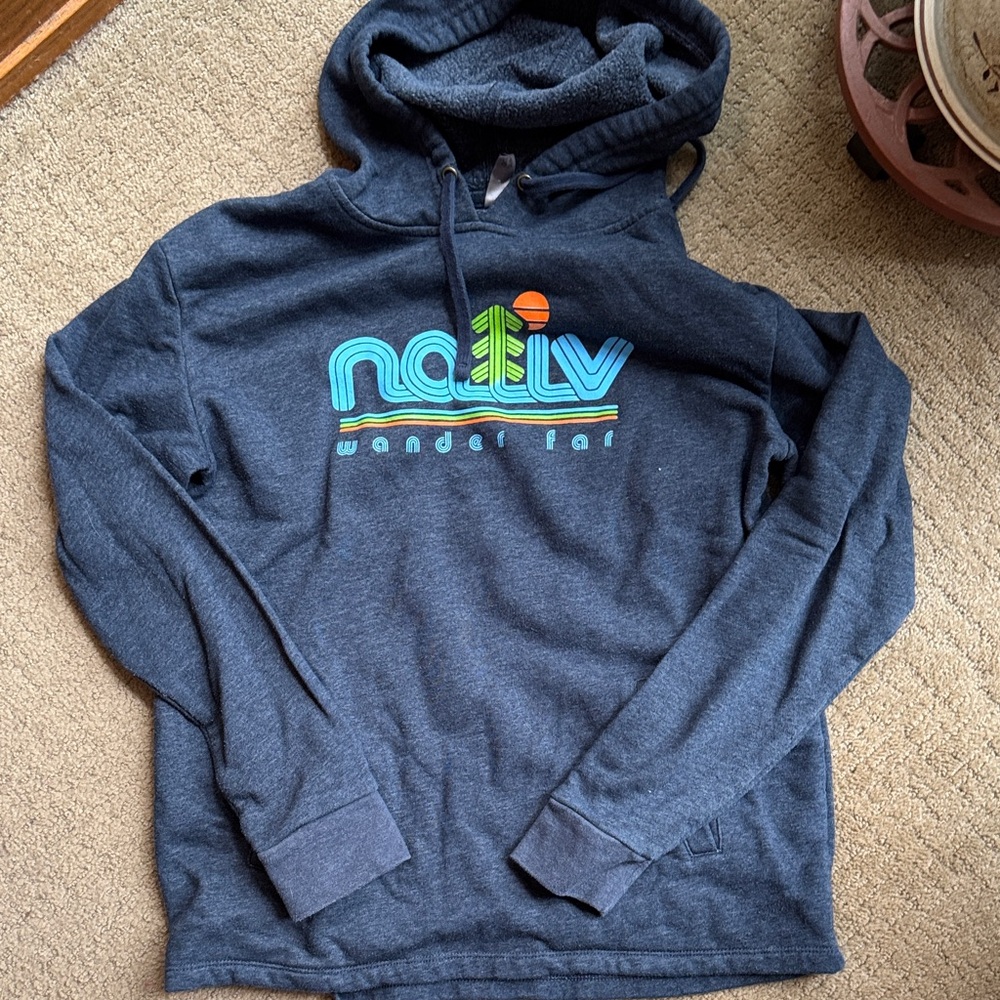 Native Navy Hoodie with Teal, Green and Orange Logo